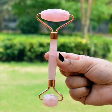 Face Rose Quartz Roller (Free Gua Sha)