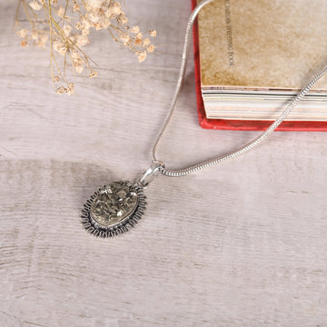 Money Magnet  Pyrite Pendant With Design (Unisex)