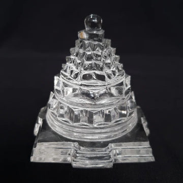 Sphatik Shree Yantra of Natural Quartz meru Shree Yantra (50 Gram)